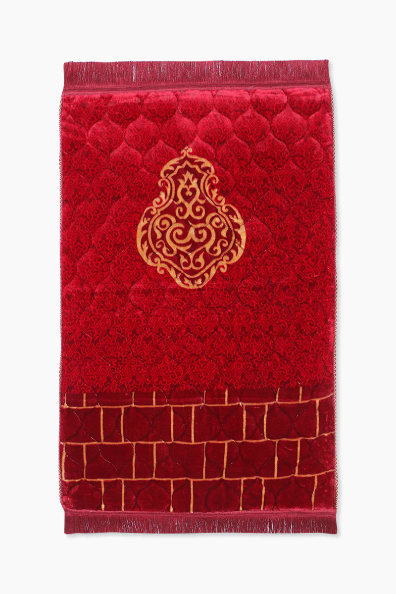 Thick Velvet Printed Janamaz Prayer Mat
