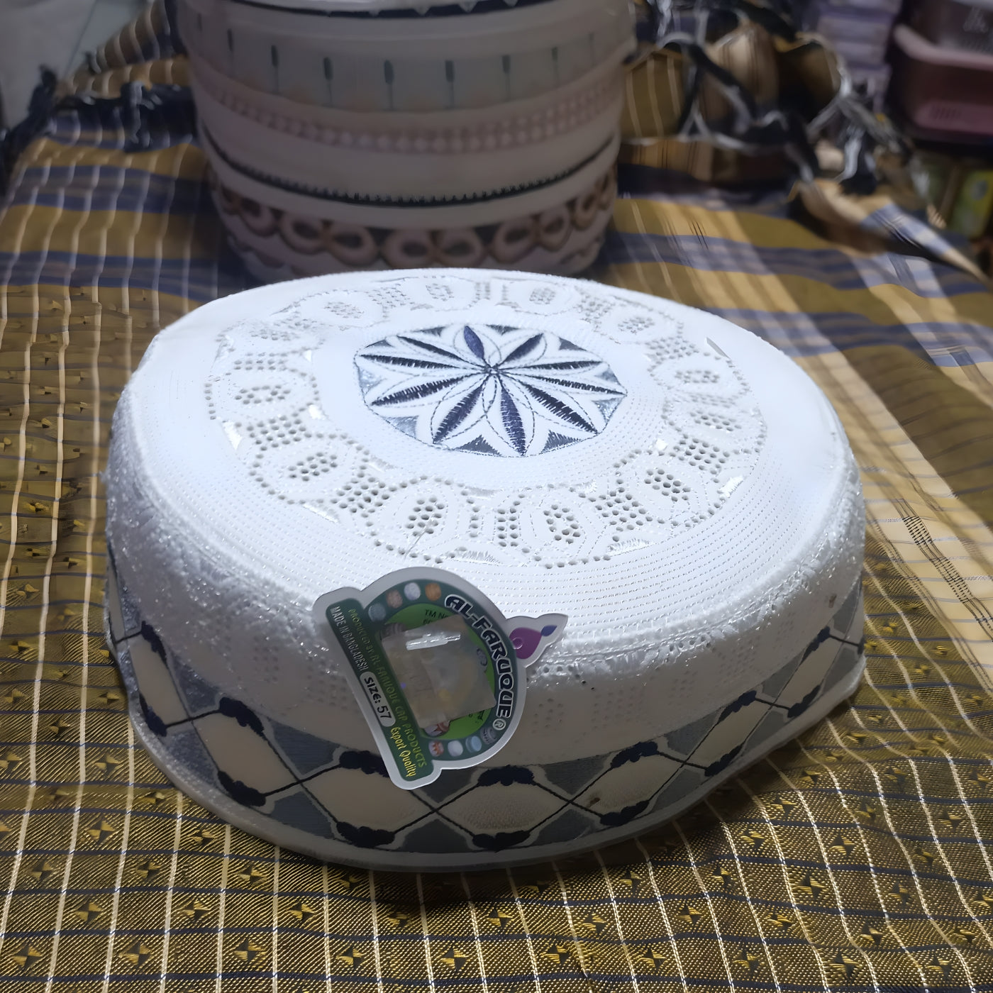 Handcrafted Bangladeshi Farooque Design Cap for Men