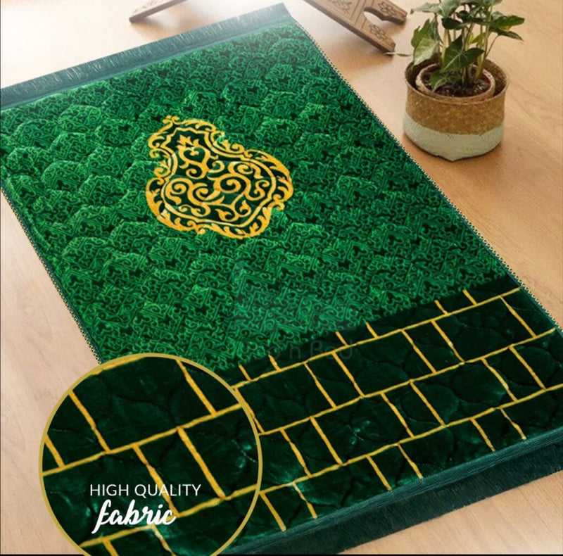 Thick Velvet Printed Janamaz Prayer Mat