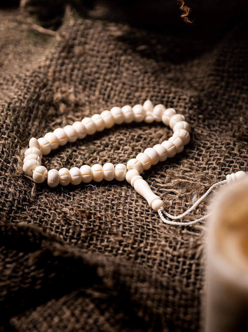 Camel Bone Tasbih (33 beads Cut Shape)