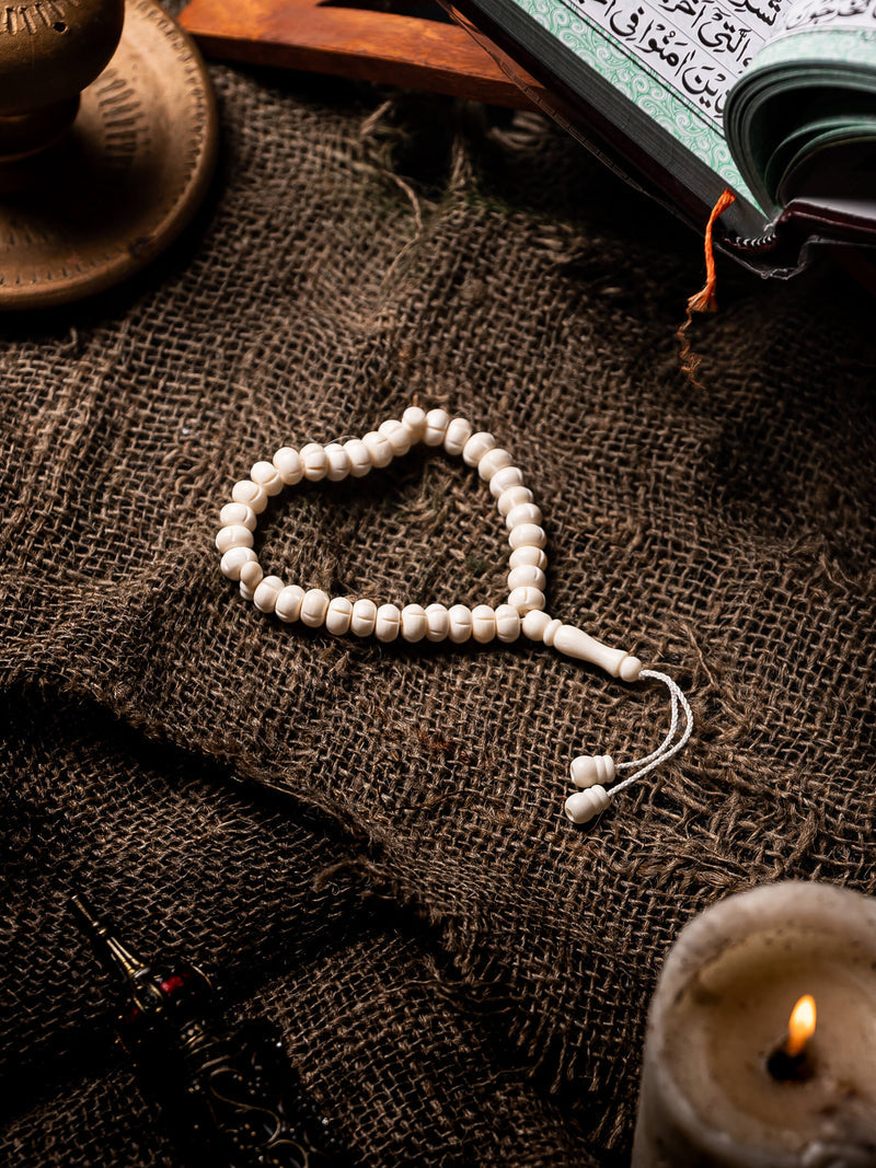 Camel Bone Tasbih (33 beads Cut Shape)