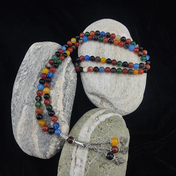 Ummul Baneen ( Multi Color Tasbeeh 8mm 100 beads